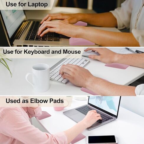 Keyboard Wrist Rest for Laptop, Ergonomic Laptop Wrist Support for Computer Keyboard, Memory Foam Laptop Wrist Rest for Keyboard and Mouse, Relieve Wrist Pain and Carpal Tunnel in Saudi Arabia