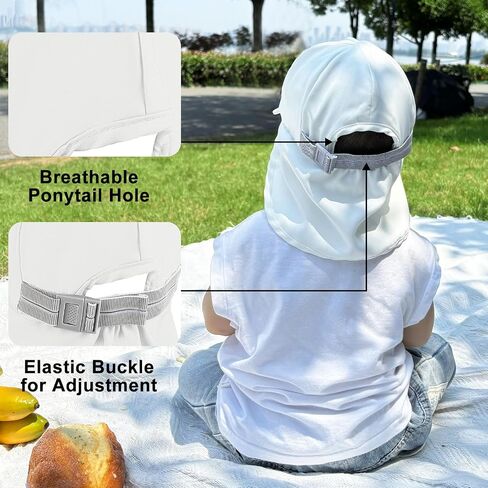 Baby Sun Hat UPF 50+ Toddler Summer Beach Hat with Neck Flap for Infant Waterproof Sun hat for Baby Boys Girls in Kuwait
