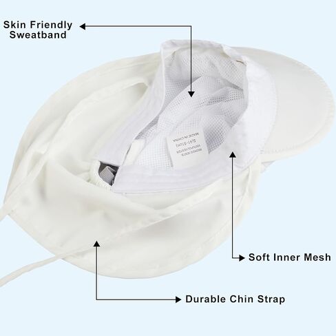 Baby Sun Hat UPF 50+ Toddler Summer Beach Hat with Neck Flap for Infant Waterproof Sun hat for Baby Boys Girls in Kuwait