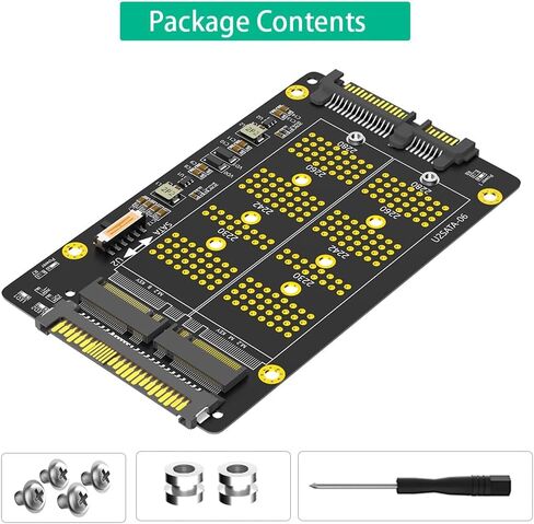 New Version 2 in 1 Combo M.2(NGFF) NVME PCI-E SSD to U.2 SFF-8639 ＆M.2(NGFF) SATA SSD to SATA Adapter in Saudi Arabia