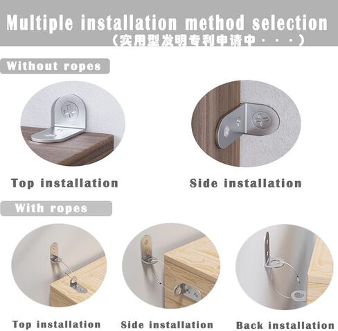 Furniture Anchors for Baby Proofing,Used for Wall Anchors for Furniture,Anti Tip Furniture Anchors Secure 600 lbs Bookcase Dresser to Wall,Durable and Safe Child Baby Proofing Kit 4 Pack Bracket in Saudi Arabia