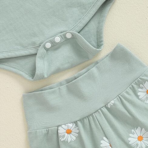 Newborn Baby Girl Clothes Coming Home Outfit Letter Print Romper Bodysuit Daisy Floral Pant Fall Hospital Outfit in Saudi Arabia