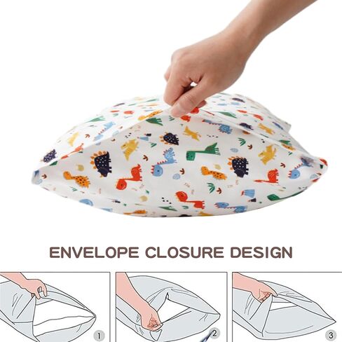 Bunnikins & Clover Toddler Pillows with Pillowcase, 13"x18" Soft Cotton Kid Pillows for Sleeping, Bedding Small Pillow for Boys and Girls Aged 2-5 Years in Saudi Arabia