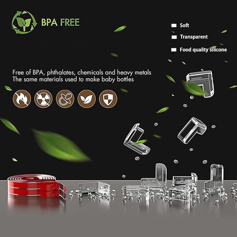 Clear Corner Protectors,Corner Protectors Baby Proofing,Furniture Corner Guard & Edge Safety Bumpers, 9.8ft(3M) Soft Edge Protectors with Upgraded Pre-Taped Strong Adhesive for Furniture&Sharp Corners in Saudi Arabia