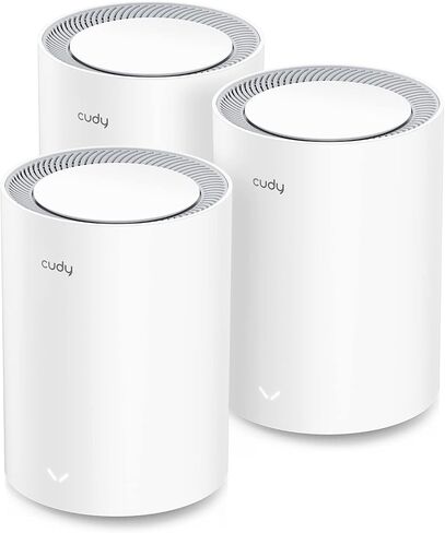 نظام Cudy AX1800 WiFi 6 Mesh (M1800) - يغطي مساحة تصل إلى 5000 قدم مربع. قدم، يستبدل جهاز التوجيه والموسع WiFi6، منافذ جيجابت، OpenVPN، الرقابة الأبوية 3 حزم in Kuwait