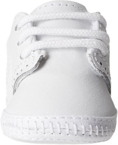 White Leather Saddle Oxford Crib Shoe, Infant, Unisex, Sz 0 in Kuwait