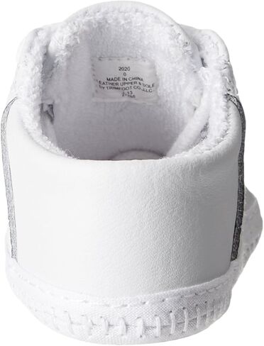 White Leather Saddle Oxford Crib Shoe, Infant, Unisex, Sz 0 in Kuwait