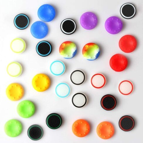 Joystick Thumbstick Cap Attachments Protective Cap Made of Silicone for PS4, Xbox 360, PS3 Controllers (15 Pairs of Mixed Colors) in Saudi Arabia