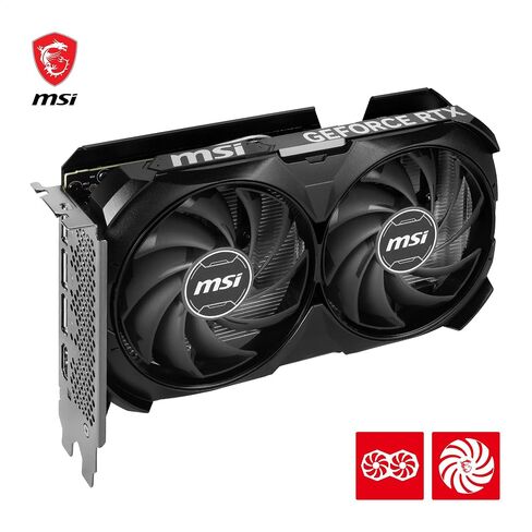 MSI GeForce RTX 4060 Ti VENTUS 2X BLACK 16G OC Graphics Card - RTX 4060 Ti GPU, 16GB GDDR6 (18Gbps/128-bit), PCIe 4.0-2 x TORX Fan 4.0 - HDMI 2.1a, DisplayPort 1.4a in Saudi Arabia