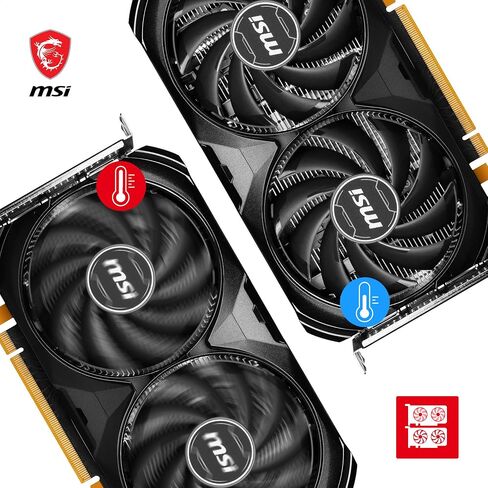 MSI GeForce RTX 4060 Ti VENTUS 2X BLACK 16G OC Graphics Card - RTX 4060 Ti GPU, 16GB GDDR6 (18Gbps/128-bit), PCIe 4.0-2 x TORX Fan 4.0 - HDMI 2.1a, DisplayPort 1.4a in Saudi Arabia