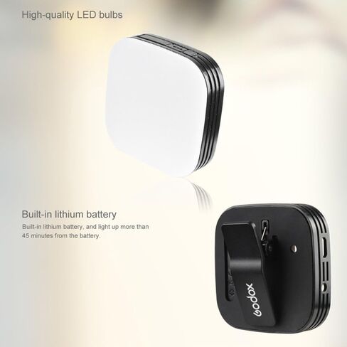 Godox LEDM32 Mini Video Light Smartphone Selfie LED Camera Light with Built-in Lithium Battery for iPhone iPad Sumsung All Kinds Photography Phones in Saudi Arabia