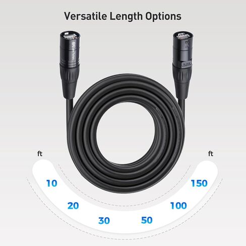 Cable Matters Shielded Cat6 Ethernet Cable Compatible with EtherCON RJ45 Connectors in Black - 30 ft for Professional Audio, Video, and Networking Applications in Kuwait