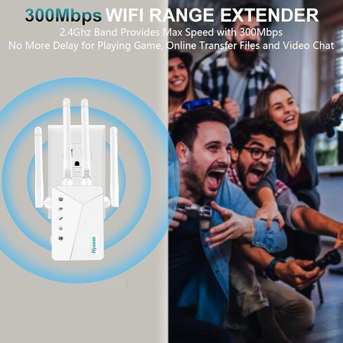 Newest WiFi Extender Signal Booster, 8000 Sq.ft Long Range Repeater Wireless Amplifier, 60% Faster | Broader Than Ever, Support More Network Devices for Home, Easy Setup in Kuwait