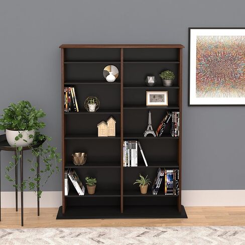 Prepac Double Width Wall Storage, Cherry and Black in Saudi Arabia