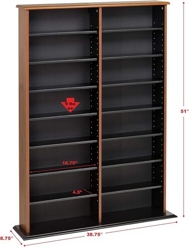 Prepac Double Width Wall Storage, Cherry and Black in Saudi Arabia