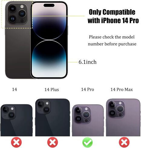 14 Pro Back Glass Replacement for iPhone 14 Pro,Rear Back Glass Replacement with Pre-Installed Adhesive + Reparing Toolkit(Deep Purple) in Saudi Arabia