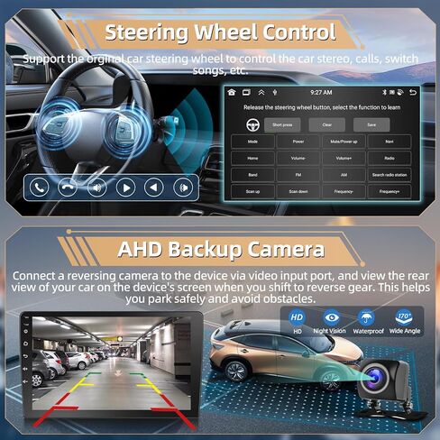 راديو ستيريو للسيارة Podofo 2+64G 8 Core لسيارة Honda Accord 9th 2013 2014 2015 مع CarPlay اللاسلكي Android Auto 10.1 بوصة شاشة تعمل باللمس صوت بلوتوث مع رابط مرآة GPS WiFi EQ RDS Hi-Fi كاميرا احتياطية MIC in Saudi Arabia