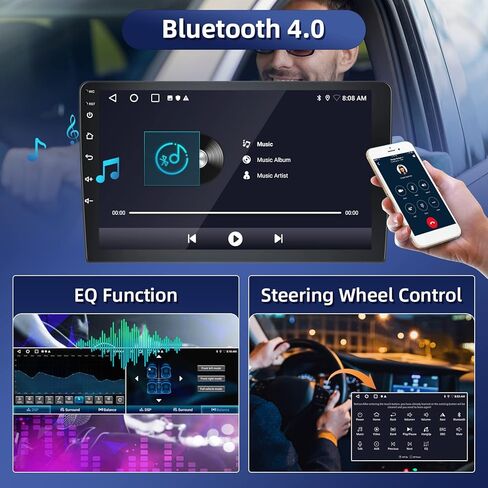 Android 13 Car Stereo Wireless Carplay for Ford Fusion Ford Mondeo 2013-2019، Rimoody 9 بوصة تعمل باللمس راديو السيارة مع نظام تحديد المواقع العالمي (GPS) للملاحة بلوتوث FM HiFi WiFi Android كاميرا احتياطية تلقائية in Kuwait
