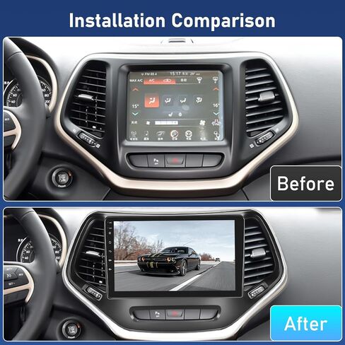 ستيريو سيارة Android 13 لسيارة جيب شيروكي 2013-2018 مع Apple Carplay اللاسلكي Android Auto، شاشة لمس عالية الدقة 10.1 بوصة راديو سيارة جيب شيروكي مع واي فاي، ملاحة GPS، بلوتوث FM/RDS SWC+كاميرا احتياطية in Saudi Arabia