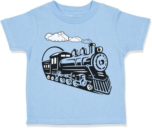 Toddler T-Shirt Trains Vintage Trains Cotton Steam Locomotive Boy & Girl Clothes in Saudi Arabia