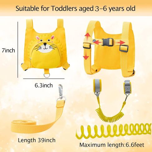 Toddlers Cute Animal Safety Harness with Leashes Kids Anti Lost Wrist Leash Link Wristlets,Dinosaurs in Saudi Arabia
