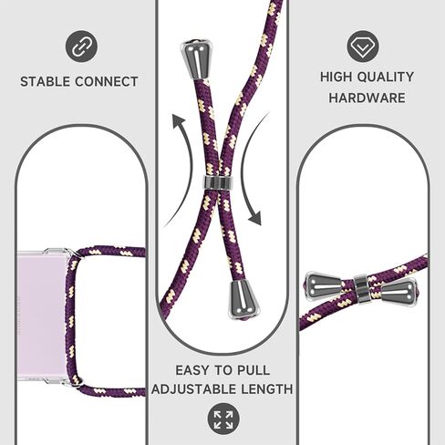 YESPURE لهاتف Samsung Galaxy S23 Ultra Lanyard Crossbody Case شفاف للنساء غطاء ممتص للصدمات ناعم من مادة TPU لهاتف S23 Ultra حافظة واقية مضادة للصدمات لهاتف Galaxy S23 Ultra - أخضر in Kuwait