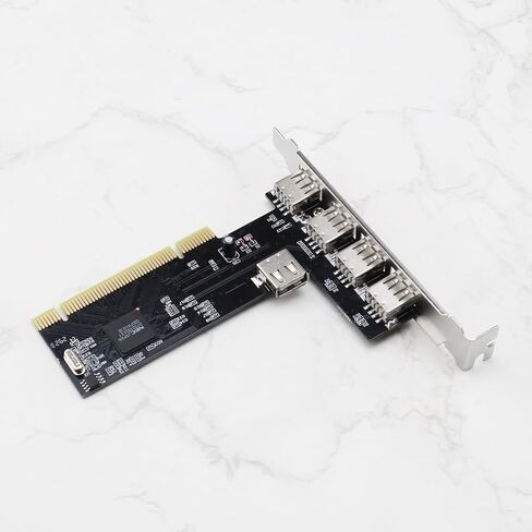 بطاقة التوسعة USB بطاقة التوسعة 5 منافذ PCI إلى USB 2.0 بطاقة التوسعة لمحركات الأقراص الصلبة USB والماسحات الضوئية ولوحات المفاتيح المتوافقة مع Windows 98SE Me 2000 in Saudi Arabia