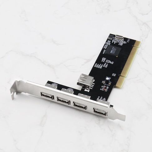 بطاقة التوسعة USB بطاقة التوسعة 5 منافذ PCI إلى USB 2.0 بطاقة التوسعة لمحركات الأقراص الصلبة USB والماسحات الضوئية ولوحات المفاتيح المتوافقة مع Windows 98SE Me 2000 in Saudi Arabia