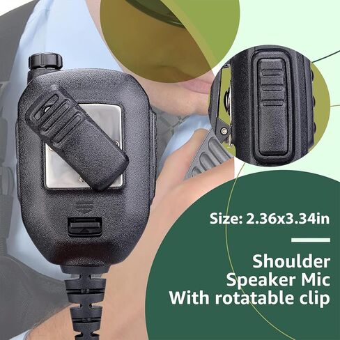 Retevis HK008 ميكروفون مكبر صوت على الكتف، ميكروفون لاسلكي قابل للتعديل بحجم متوافق مع RT68 RT85 RT81 RT86 RT19 H-777S RB26 RB28 RB29 RB89 RA89 Baofeng UV-5R BF-F8hp 5RM جهاز اتصال لاسلكي (عبوة واحدة) in Saudi Arabia