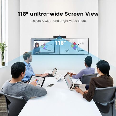 4X Digital Zoom 4K Webcam with Microphones and Speaker, ePTZ Web Camera with Remote Control and Dual Stereo Mics AI Auto Framing Conference Webcam for Zoom, Skype, OBS, YouTube… in Saudi Arabia