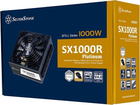 تقنية SilverStone SX1000R Platinum Cybenetics Platinum 1000W SFX12V 4.0 & PCIe 5.0 مصدر طاقة SFX-L معياري بالكامل، SST-SX1000R-PL in Saudi Arabia