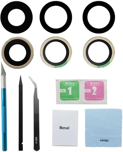 3pcs New Back Rear Camera Glass Lens Replacement for Samsung Galaxy S22 6.1 inch with Preinstalled Adhesive and Repair Tools Kit Set in Kuwait