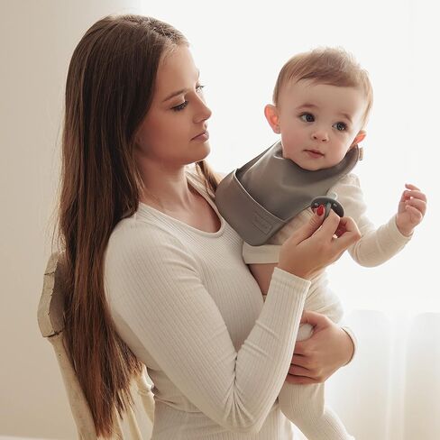 مجموعة Bleu La La من مرايل الأطفال المصنوعة من الجلد النباتي الناعمة الخالية من السيليكون مع جيب لإطعام اللعاب والأكل - سهلة التنظيف in Kuwait