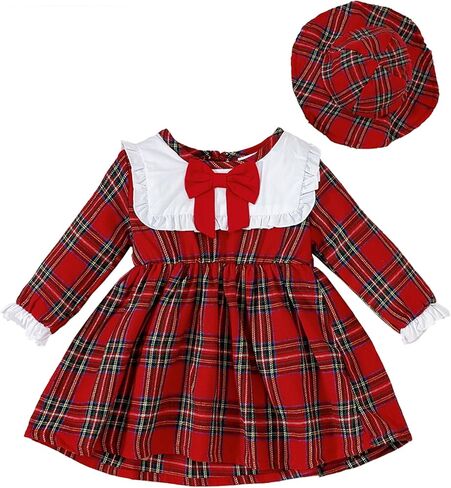 Baby Girl Dress Newborn Infant Baby Girl Dresses Ruffle Long Sleeve Floral Fall Winter Playwear Outfits 0-18 Months in Saudi Arabia