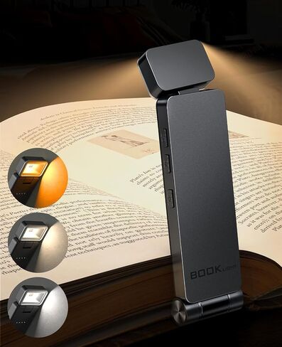 ضوء كتاب للقراءة في السرير، 3 ألوان كهرمانية و5 سطوع خافت، قابل لإعادة الشحن عبر USB، محمول ويدوم طويلاً، ضوء سيلفي in Saudi Arabia
