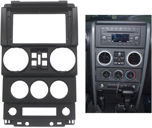 9''Car Radio Stereo Fascia Frame Dash Panel Trim Bezel for JEEP Wrangler 2008 09 10 4 Doors in Saudi Arabia