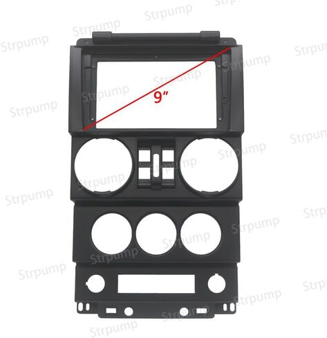 9''Car Radio Stereo Fascia Frame Dash Panel Trim Bezel for JEEP Wrangler 2008 09 10 4 Doors in Saudi Arabia