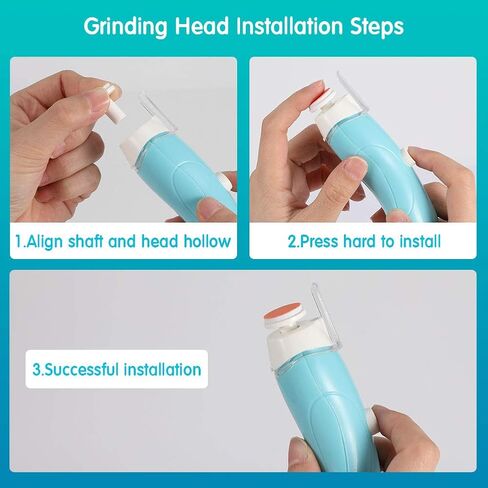 Baby Nail Trimmer Electric, Silent and Rechargeable Quick Manicure Polishing Clippers with LED Light with 10 Grinding Heads for Newborn Kids and Adults in Saudi Arabia