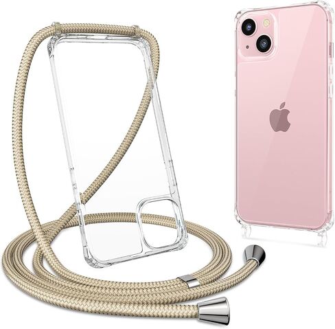 ZTOFERA Compatible with iPhone 15,Clear Case with Adjustable Lanyard,Soft Slim TPU Shockproof Protective Crossbody Case for iPhone 15,6.1 inch-Black in Saudi Arabia