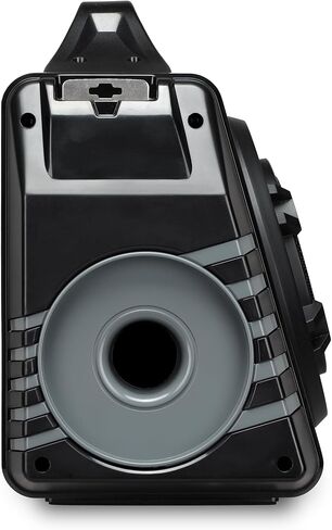 iLive IBB503GEO صندوق بلوتوث محمول مع راديو FM ومدخلين للميكروفون، أضواء LED متغيرة الألوان، حزام حمل، أسود بنمط هندسي in Kuwait