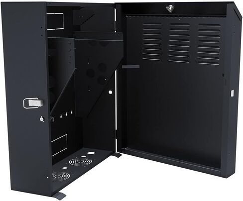 NavePoint 6U Vertical Server Rack Enclosure, Low Profile, 20.6" Deep, Max Weight Capacity 132lbs - 6U Network Cabinet Vertical Wall Mount, Perforated, Black in Saudi Arabia
