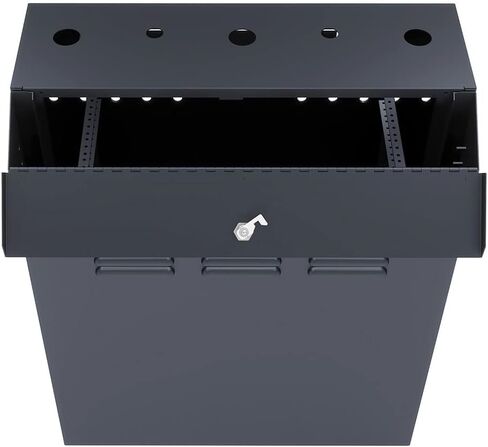 NavePoint 6U Vertical Server Rack Enclosure, Low Profile, 20.6" Deep, Max Weight Capacity 132lbs - 6U Network Cabinet Vertical Wall Mount, Perforated, Black in Saudi Arabia