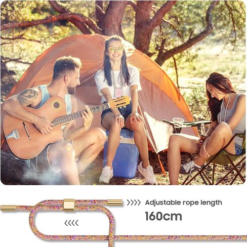UYMO Crossbody Case for iPhone 15, Crossbody Cover with Neck Cord Strap,Transparent Clear PC TPU Lanyard Case with 2 Tempered Glass Screen Protector,Blue in Saudi Arabia