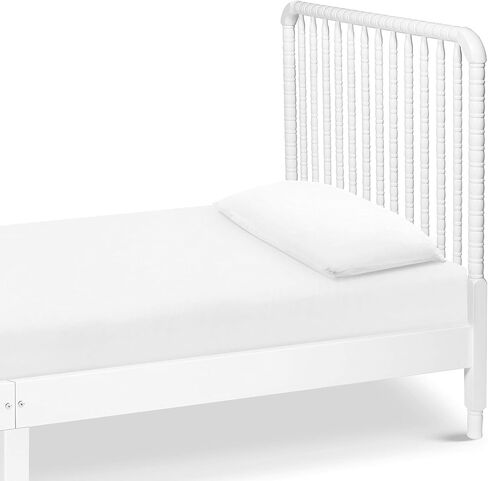 DaVinci Jenny Lind Twin-Bed with Wood Spindle Posts in White-Mattress Support Slats Included in Kuwait