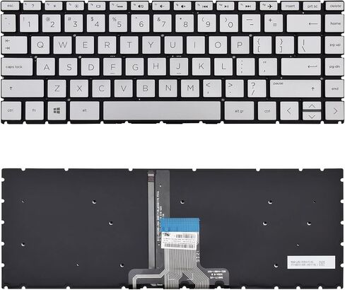 Replacement Keyboard Compatible with HP 14-CK 14-CD 14-CM 14-DG 14-DQ 14s-DQ 240 G7 245 G7 246 G7.Pavilion X360 14-CD 14-DH.Pavilion 14-CE with Backlit Sliver and US Layout in Saudi Arabia