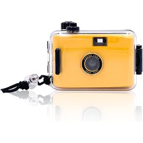 35mm Reloadable Waterproof Film Camera for Snorkeling, Manual Exposure, Without Film (Yellow)