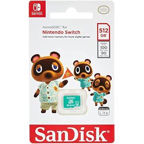 Sandisk - Carte mémoire microSDXC UHS-I 512 Go Edition Animal Crossing Leaf pour Nintendo Switch, Switch Lite et Switch