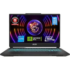 MSI Cyborg 15 Gaming Laptop: Intel Core i5-12450H GeForce RTX 2050, 15.6" FHD, 144Hz, 16GB DDR5, 512GB NVMe SSD, Type-C USB 3.2 Gen 1, Cooler Boost 5, Win 11 Home: Black A12UCX-276US