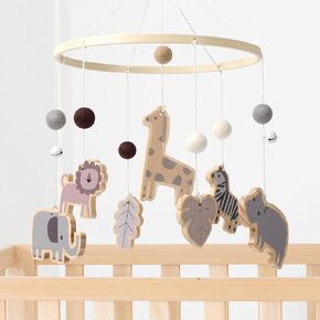 Baby Mobile Crib,Baby Mobile for Crib Nursery Wooden Mobile for Girl or Boy Gender Neutral Handmade Mobile, Star, Cloud, Moon