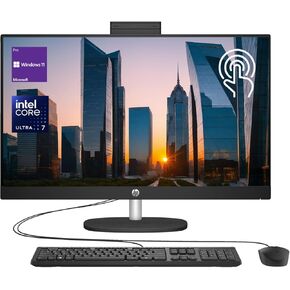 HP Newest 27" FHD Touchscreen Intel Ultra 7 AI Business All-in-One Desktop, 27" FHD Touchscreen, Intel Ultra 7 155U (Beats Intel i7 1355U), 16GB DDR5 RAM, 1TB SSD, HDMI, Wi-Fi 6, Windows 11 Pro